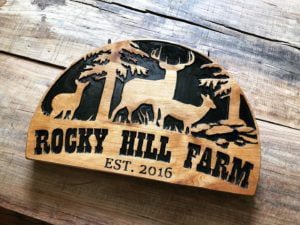 Wood Engraving Business Signs