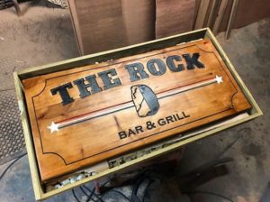 Wood Carved Bar Sign