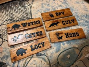 Wood Name Sign