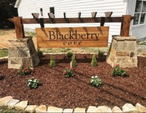 Custom Hanging Entrance Outdoor Sign