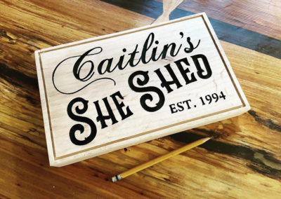she shed sign